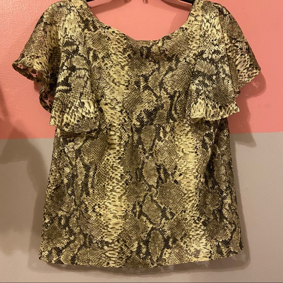 Anthropologie Eva Franco Snake Print Blouse - Picture 11 of 12